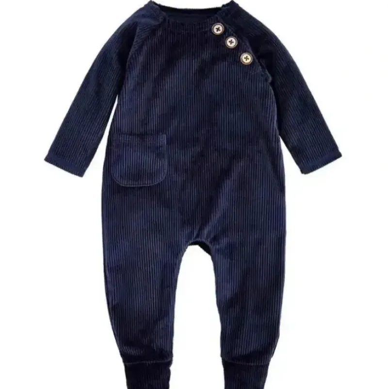 Shop All|Mud Pie - Baby Boy Navy Velour Sleeper - cutbabycare.com | baby boutique & care hub