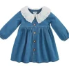 Shop All|Mud Pie - Baby Girl Eyelet Collar Denim Dress - cutbabycare.com | baby boutique & care hub