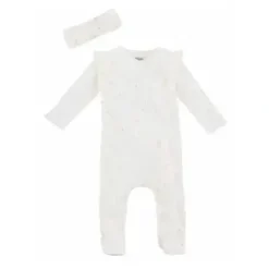 Shop All|Mud Pie - Baby Girl Rib Star Sleeper And Headband - cutbabycare.com | baby boutique & care hub