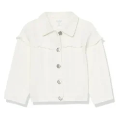 Shop All|Mud Pie - Baby Girl White Denim Jacket - cutbabycare.com | baby boutique & care hub