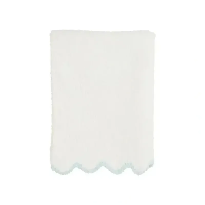 Shop All|Mud Pie - Blue Scallop Chenille Blanket - cutbabycare.com | baby boutique & care hub