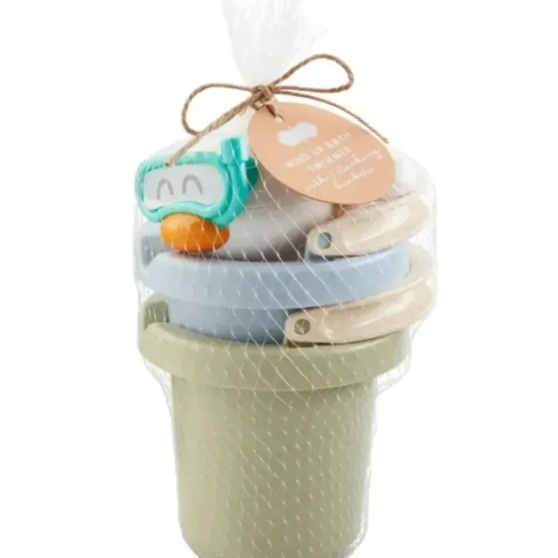 Bath Potty|Mud Pie - Blue Stacking Bath Bucket Set - cutbabycare.com | baby boutique & care hub