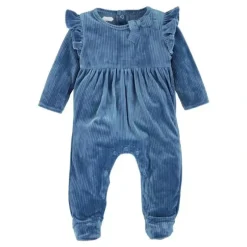 Shop All|Mud Pie - Blue Velour Sleeper - cutbabycare.com | baby boutique & care hub