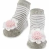 Shop All|Mud Pie - Flower Rattle Baby Socks, 0/12M - cutbabycare.com | baby boutique & care hub
