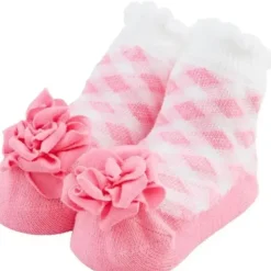 Shop All|Mud Pie - Gingham Flower Socks - cutbabycare.com | baby boutique & care hub