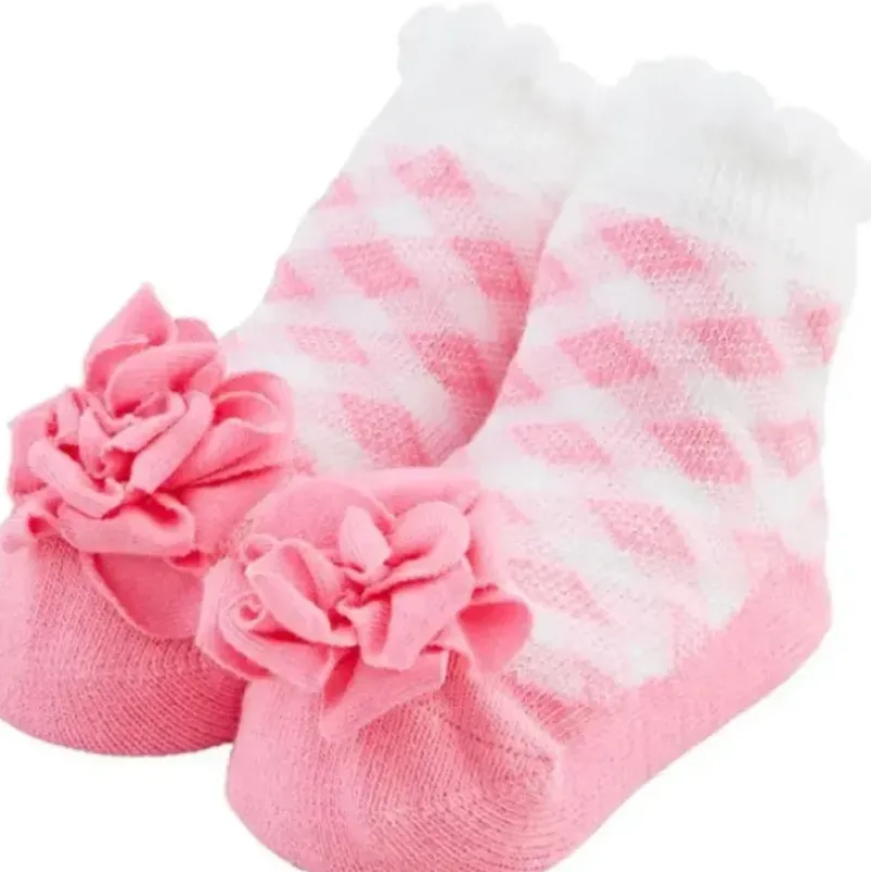 Shop All|Mud Pie - Gingham Flower Socks - cutbabycare.com | baby boutique & care hub