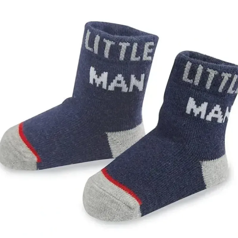 Shop All|Mud Pie - Little Man Socks, Blue - cutbabycare.com | baby boutique & care hub