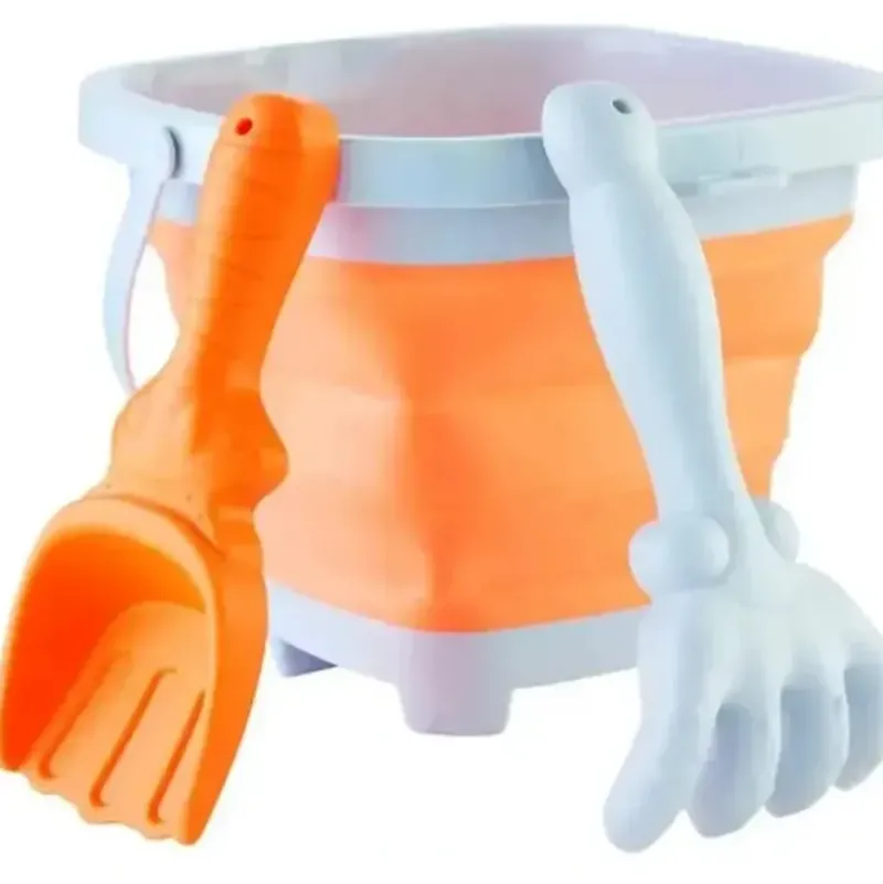 Shop All|Mud Pie - Orange Collapsible Bucket Set - cutbabycare.com | baby boutique & care hub