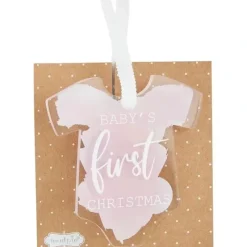 Shop All|Mud Pie - Pink Baby's First Christmas Ornament - cutbabycare.com | baby boutique & care hub