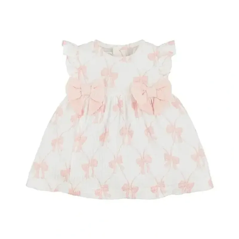 Shop All|Mud Pie - Pink Bow Baby Dress - cutbabycare.com | baby boutique & care hub