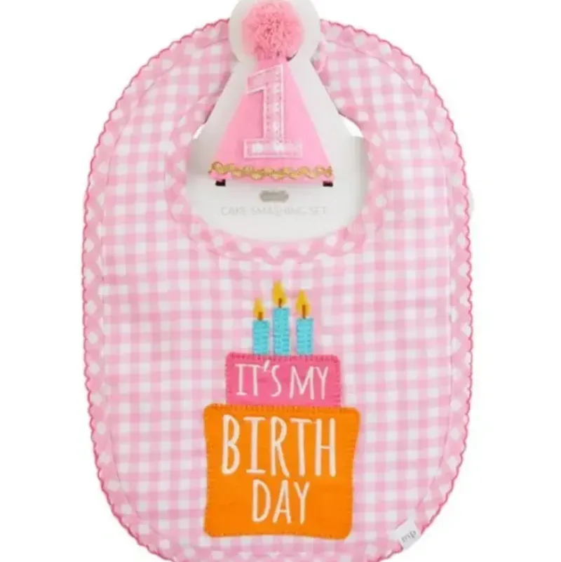 Shop All|Mud Pie - Pink Gingham Cake Smash Set - cutbabycare.com | baby boutique & care hub