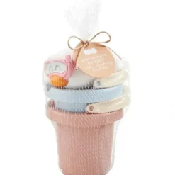 Bath Potty|Mud Pie - Pink Stacking Bath Bucket Set - cutbabycare.com | baby boutique & care hub