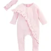 Shop All|Mud Pie - Pink Velour Sleeper & Headband Set - cutbabycare.com | baby boutique & care hub