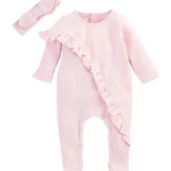 Shop All|Mud Pie - Pink Velour Sleeper & Headband Set - cutbabycare.com | baby boutique & care hub