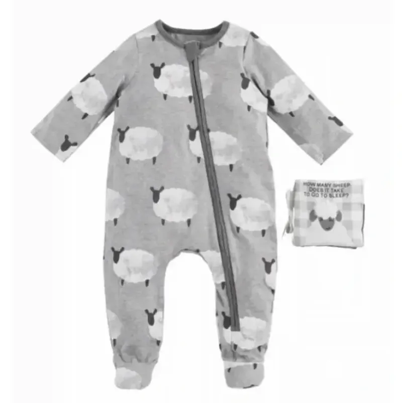Shop All|Mud Pie - Sheep Baby Sleeper & Book Set, 3/6M - cutbabycare.com | baby boutique & care hub