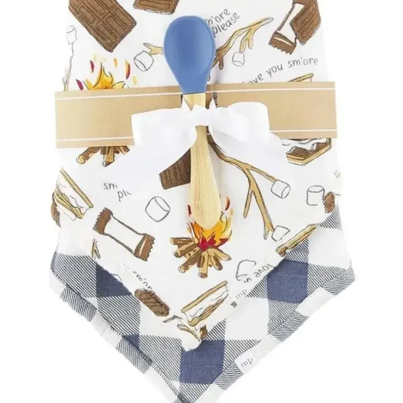 Shop All|Mud Pie - S'mores Bib & Spoon Set - cutbabycare.com | baby boutique & care hub