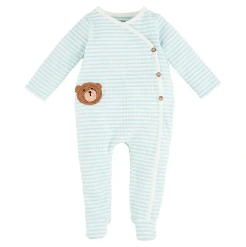 Shop All|Mud Pie - Stripe Bear Sleeper - cutbabycare.com | baby boutique & care hub