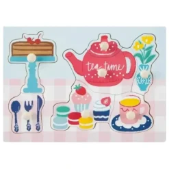 Shop All|Mud Pie - Tea Party Knob Wood Puzzle - cutbabycare.com | baby boutique & care hub