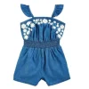 Shop All|Mud Pie - Toddler Girl Embroidered Denim Romper, 2T - cutbabycare.com | baby boutique & care hub