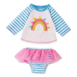 Shop All|Mud Pie - Toddler Girl Rainbow Rash Guard Set - cutbabycare.com | baby boutique & care hub