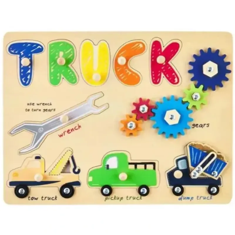 Shop All|Mud Pie - Truck Busy Board Wood Puzzle - cutbabycare.com | baby boutique & care hub