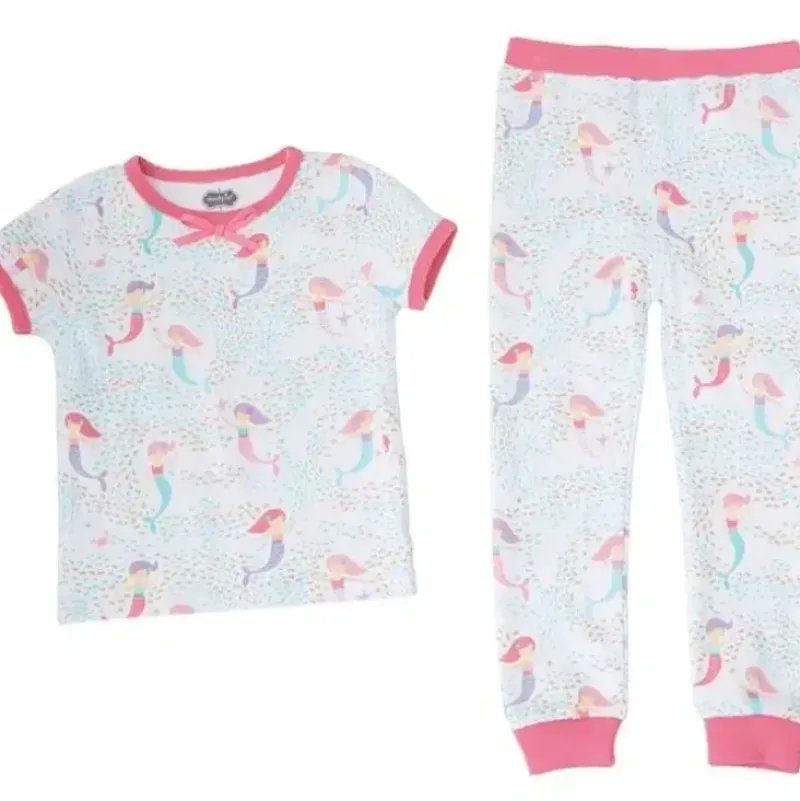 Shop All|Mud Pie Mermaid Print Two-Piece Pajama Set - cutbabycare.com | baby boutique & care hub