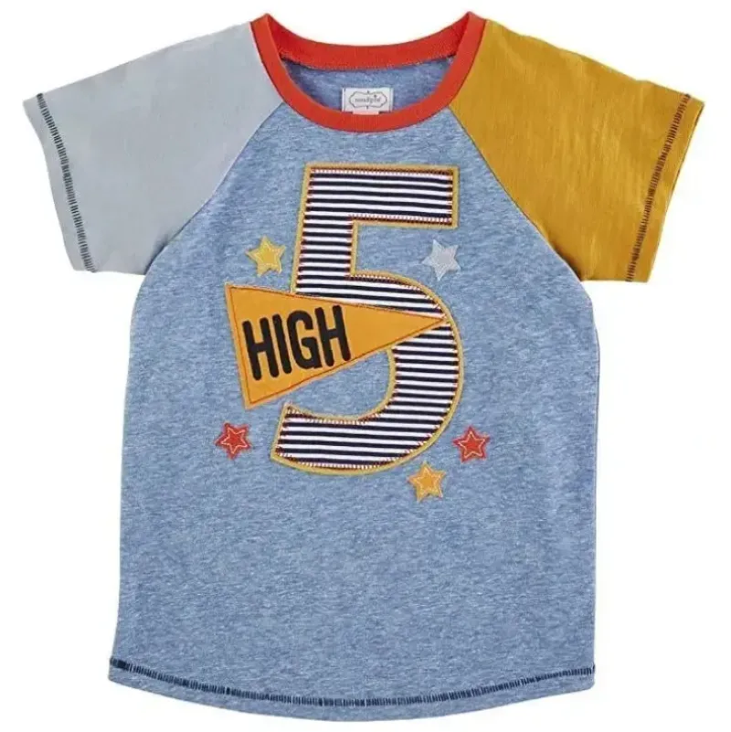 Shop All|Mud Pie 5th Birthday Boy Tee - cutbabycare.com | baby boutique & care hub