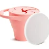 Shop All|Munchkin - C'est Silicone! Collapsible Snack Catcher with Lid, Coral - cutbabycare.com | baby boutique & care hub