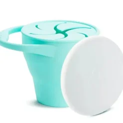 Shop All|Munchkin - C'est Silicone! Collapsible Snack Catcher with Lid, Mint - cutbabycare.com | baby boutique & care hub