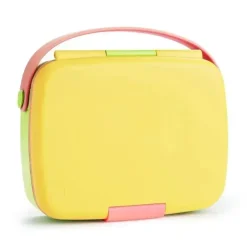 Shop All|Munchkin - Lunch Bento Box with Stainless Steel Utensils (Yellow & Pink) - cutbabycare.com | baby boutique & care hub