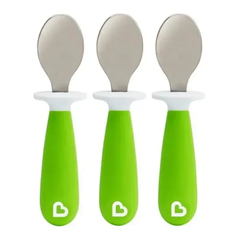 Shop All|Munchkin - Raise 3Pk Toddler Spoons, Green - cutbabycare.com | baby boutique & care hub