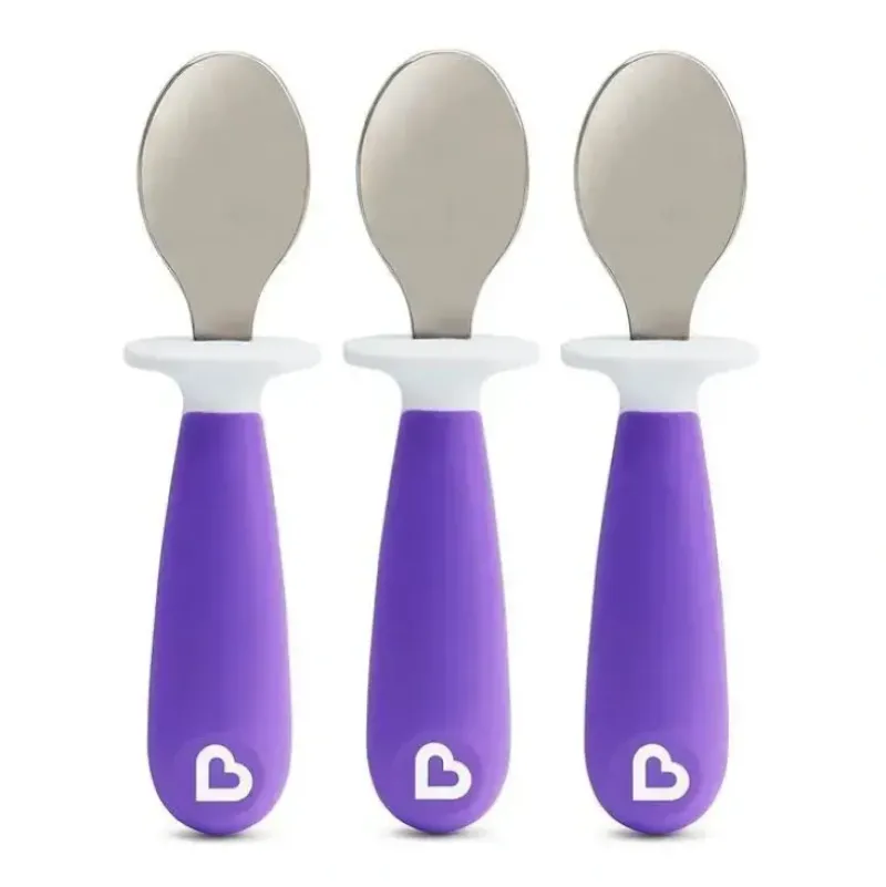 Shop All|Munchkin - Raise 3Pk Toddler Spoons - Purple - cutbabycare.com | baby boutique & care hub