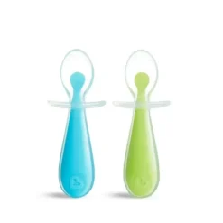 Shop All|Munchkin Gentle Scoop Silicone Training Multitasking Toddler Spoons Blue/Green 2PK - cutbabycare.com | baby boutique & care hub