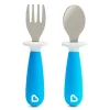 Shop All|Munchkin Raise Toddler Fork & Spoon Set Toddler Utensils - Blue - cutbabycare.com | baby boutique & care hub