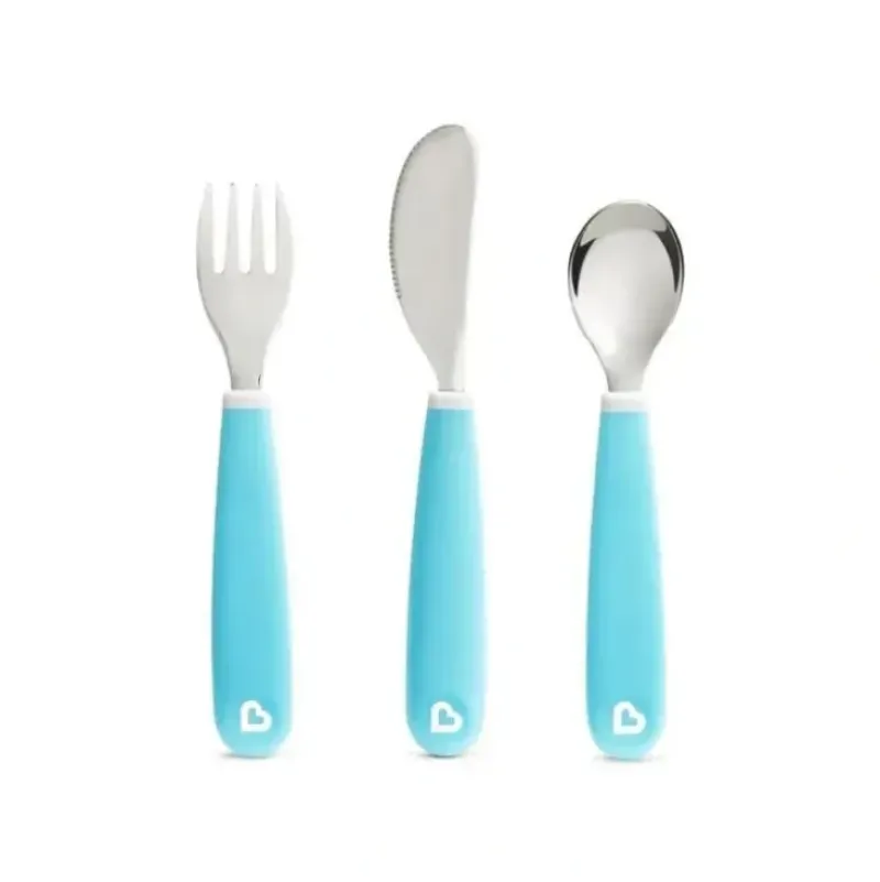 Shop All|Munchkin Splash Toddler Fork, Knife & Spoon Set, Blue - cutbabycare.com | baby boutique & care hub