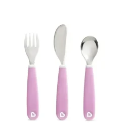 Shop All|Munchkin Splash Toddler Fork, Knife & Spoon Set - Purple - cutbabycare.com | baby boutique & care hub