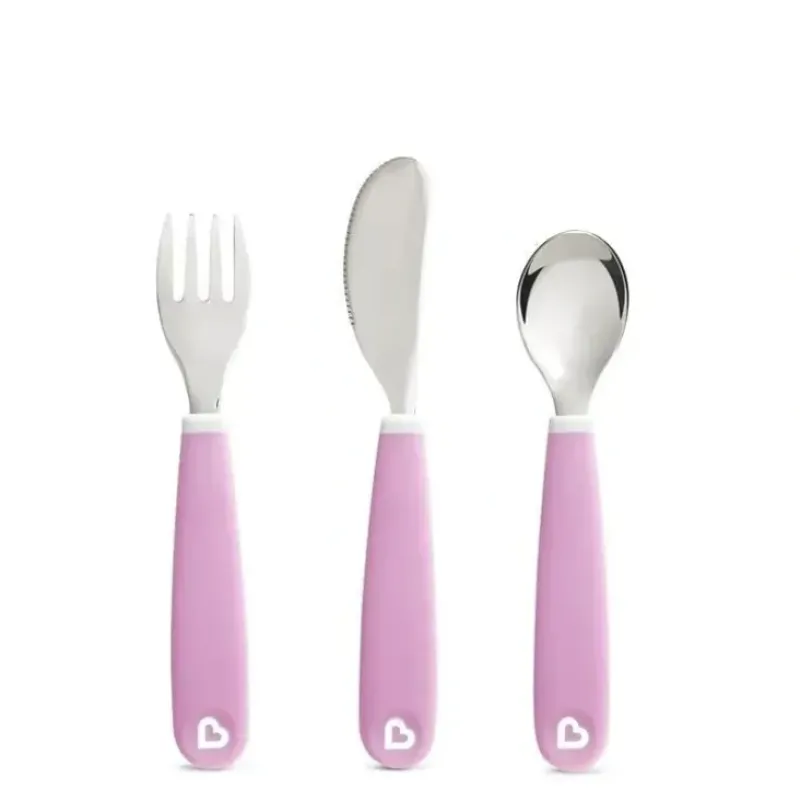 Shop All|Munchkin Splash Toddler Fork, Knife & Spoon Set - Purple - cutbabycare.com | baby boutique & care hub