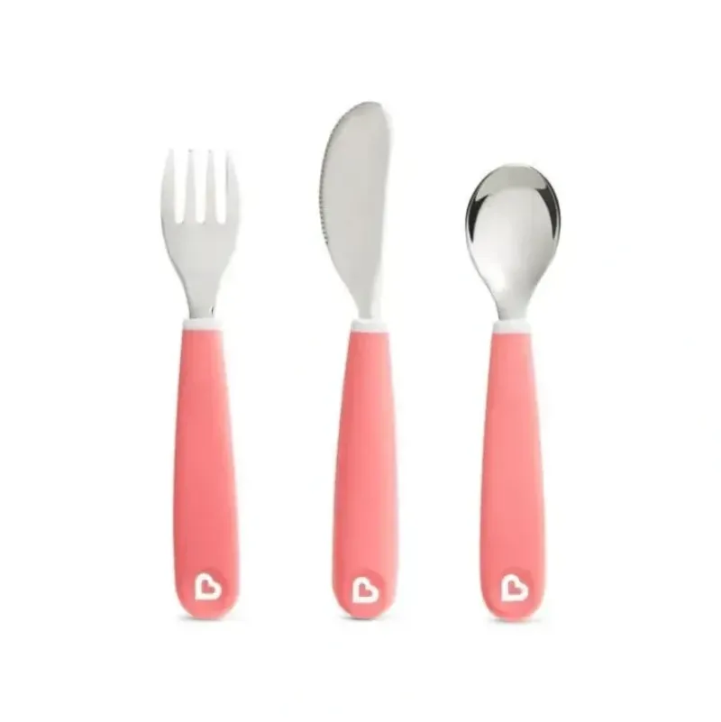 Shop All|Munchkin Splash Toddler Fork, Knife & Spoon Set - Pink - cutbabycare.com | baby boutique & care hub
