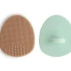 Bath Potty|Mushie - Baby Bath Cradle Cap Brush for Dry Skin, Eczema Treatment, 2 Pack, Natural/Cambridge Blue - cutbabycare.com | baby boutique & care hub