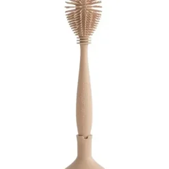 Health Safety|Mushie - Baby Bottle Brush, Soft Silicone with Suction Base, Natural - cutbabycare.com | baby boutique & care hub