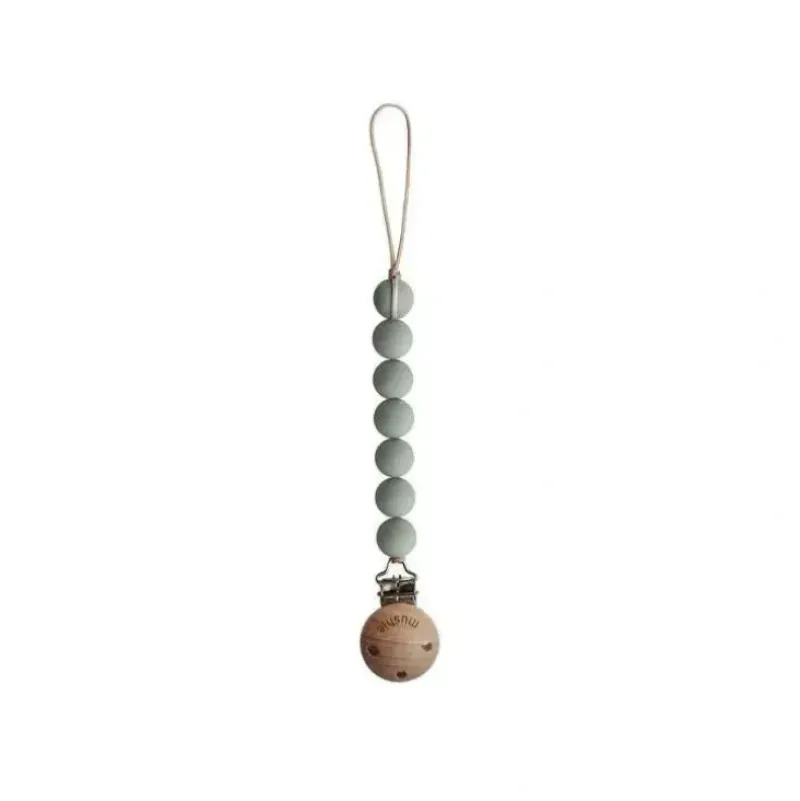Shop All|Mushie - Baby Pacifier Clip | Halo - Green - cutbabycare.com | baby boutique & care hub