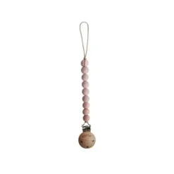 Shop All|Mushie - Baby Pacifier Clip | Cleo - Blush - cutbabycare.com | baby boutique & care hub