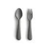 Shop All|Mushie - Dinnerware Fork And Spoon Set (Smoke) - cutbabycare.com | baby boutique & care hub