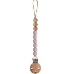 Shop All|Mushie - Eva Silicone Pacifier Clip, Mauve - cutbabycare.com | baby boutique & care hub