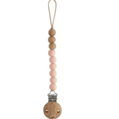 Shop All|Mushie - Eva Silicone Pacifier Clip, Blush - cutbabycare.com | baby boutique & care hub
