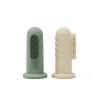 Shop All|Mushie - Finger Toothbrush (Shifting Sands/ Cambridge Blue) - cutbabycare.com | baby boutique & care hub