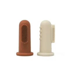 Shop All|Mushie - Finger Toothbrush (Clay/Shifting Sands) - cutbabycare.com | baby boutique & care hub