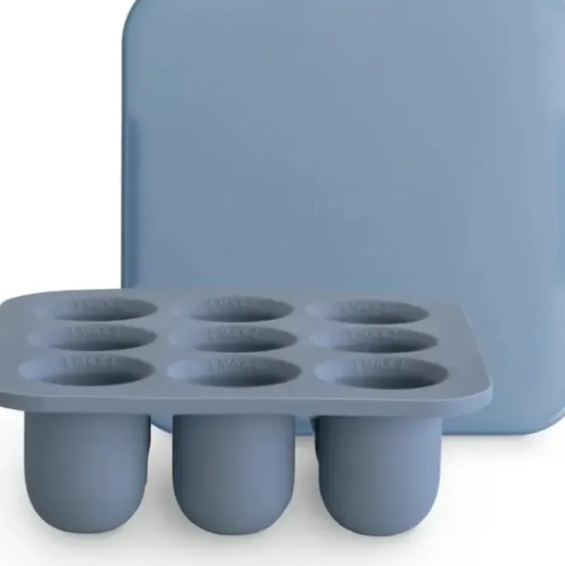 Shop All|Mushie - Fresh Food Feeder Freezer Tray with Lid for Frozen Baby Food, Tradewinds - cutbabycare.com | baby boutique & care hub