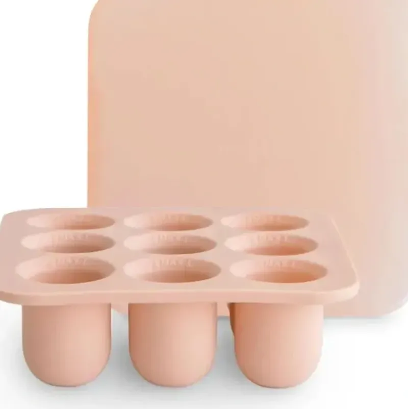 Shop All|Mushie - Fresh Food Feeder Freezer Tray with Lid for Frozen Baby Food, Blush - cutbabycare.com | baby boutique & care hub