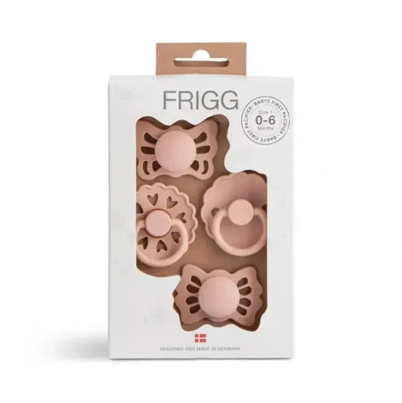 Shop All|Mushie - Frigg Baby's First Pacifier? Set, Floral Heart 4-Pack, BPA-Free, 0 to 6 Months, Blush - cutbabycare.com | baby boutique & care hub